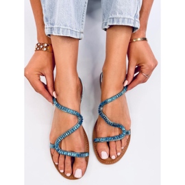 Adani blå krystal sandaler 5