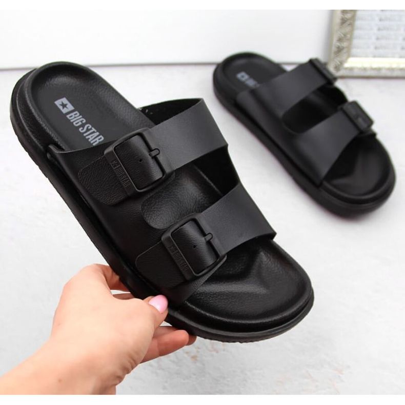 Big Star W INT2004A skumflip-flops med spænder, sort 1