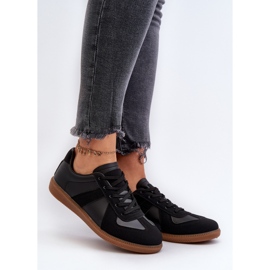 Lave sneakers til kvinder, sort flettet 2