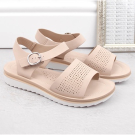 Pink gennembrudte sandaler til kvinder Sergio Leone SK082H lyserød 4