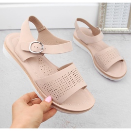 Pink gennembrudte sandaler til kvinder Sergio Leone SK082H lyserød 5