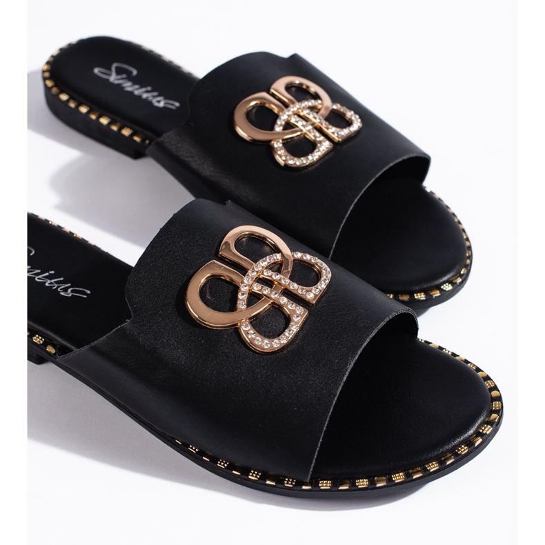 Stilfulde sorte flip-flops til kvinder 2