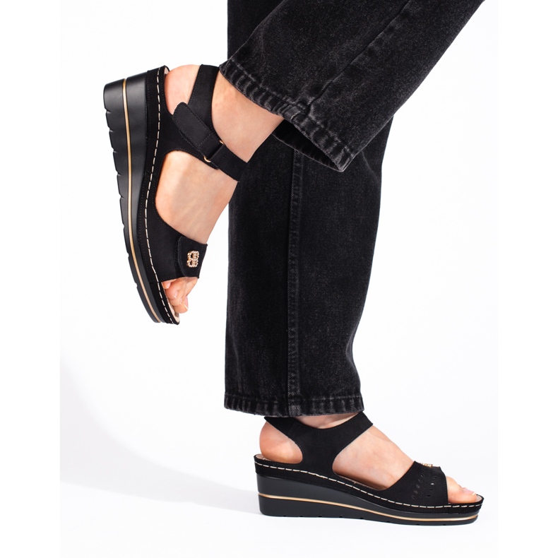 Sandaler i sort ruskind 2