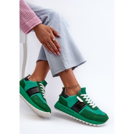 Sneakers på platform til kvinder Big Star NN274501 Memory Foam System Grøn 2