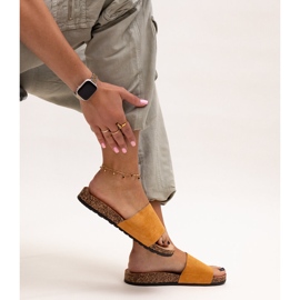 Klassiske flip-flops med Matilte korksål brun 1