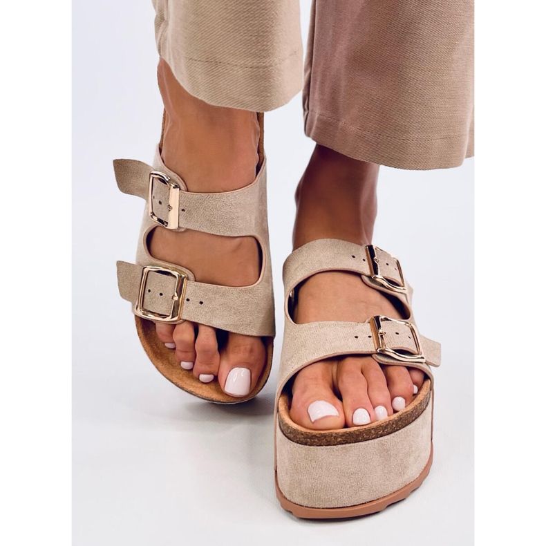 Galzai Khaki platformsko i kork beige 1