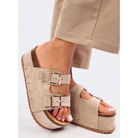 Galzai Khaki platformsko i kork beige 2
