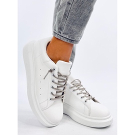 Sneakers med krystal snørebånd Series HVID/SØLV 2