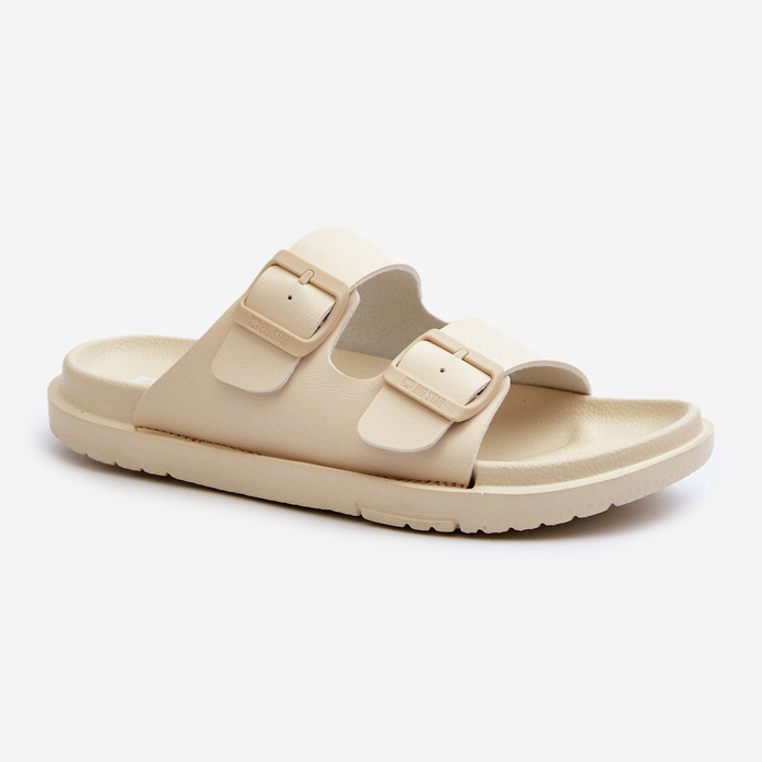 Lette skum-flip-flops til kvinder med spænder Big Star NN274A752 Beige 1