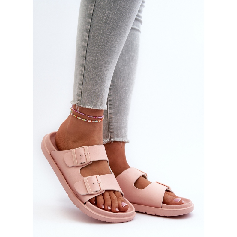 Lette skum-flip-flops til kvinder med spænder Big Star NN274A753 Pink lyserød 2