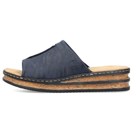 Komfortable damesandaler, marineblå, Rieker 62905-14 2