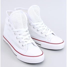 Mousse White gennembrudte high-top sneakers hvid 1