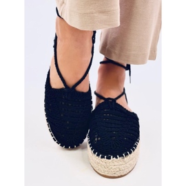 Yaweh sorte espadriller med blonder til kvinder 1