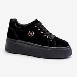 Sneakers med lav platform til kvinder Sort Telirra 1