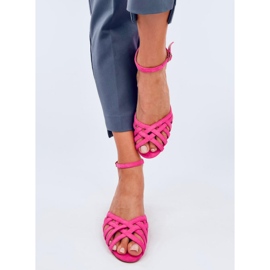 Kermel Fuchsia sandaler med lav hæl lyserød 1