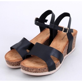Dionis sorte sandaler i kork 1
