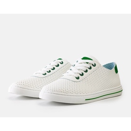 Hvide perforerede Ruala sneakers 1