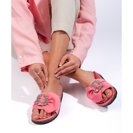 Pink flip-flops med korksål lyserød 1