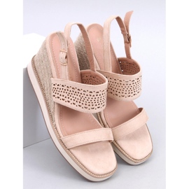 Debeve Beige espadrillesandaler med kile 1
