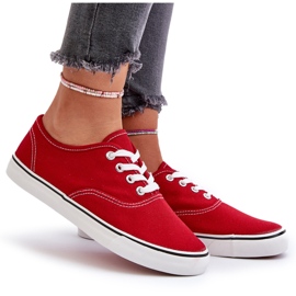 Klassiske røde sneakers til kvinder 4