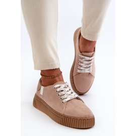 Damesneakers Memory Foam System Big Star NN276002 Mørk beige 1