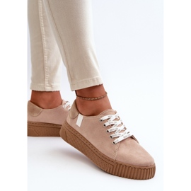 Damesneakers Memory Foam System Big Star NN276002 Mørk beige 2