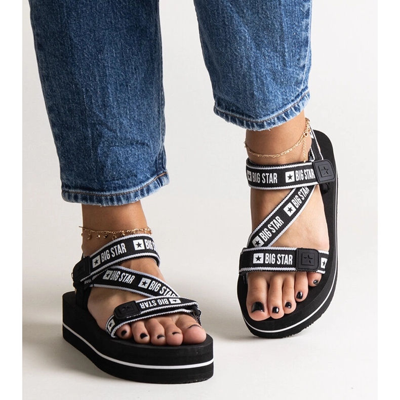 Sorte platformssandaler Big Star NN274A525 1