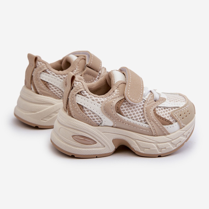 Sportssko til børn Sneakers med velcro, Beige Rulagia 2