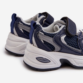 Børnesportssko sneakers med velcro, marineblå Rulagia 2