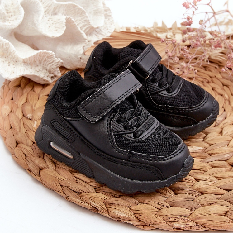 Børne velcro sneakers sort Krissandra 1