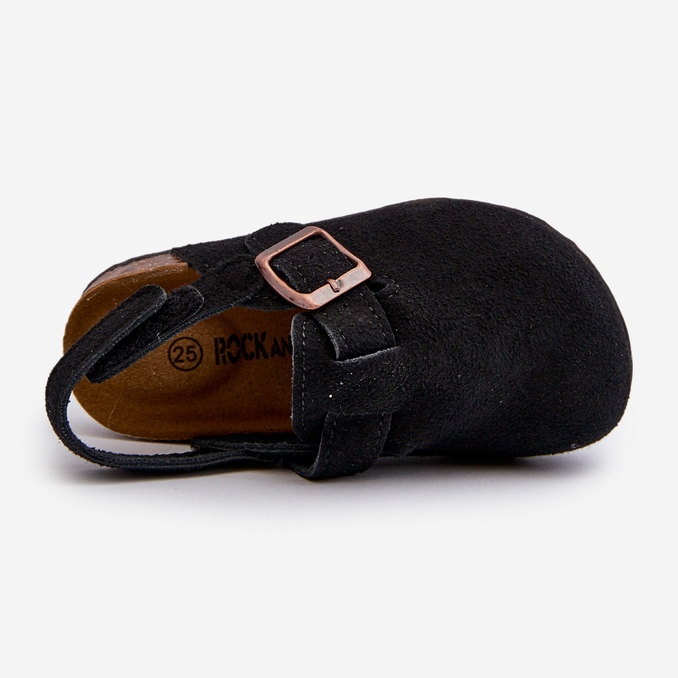Børneflip-flops på korkplatform, Black Vulagia sort 2