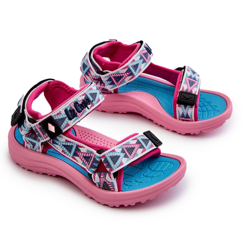 Pigeres velcro Sandaler Lee Cooper LCW-24-34-2600 Pink lyserød 4