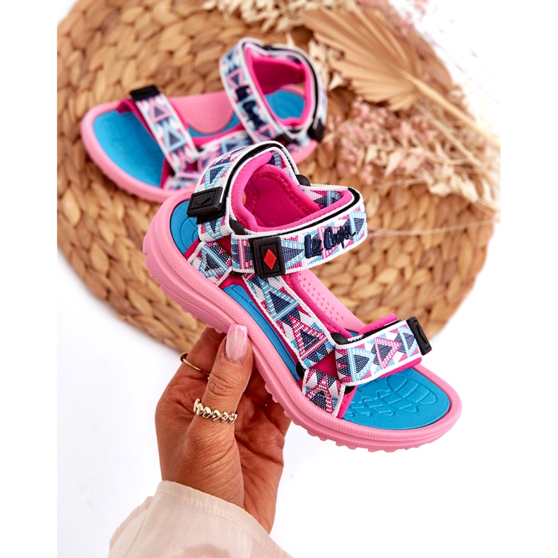 Pigeres velcro Sandaler Lee Cooper LCW-24-34-2600 Pink lyserød 2