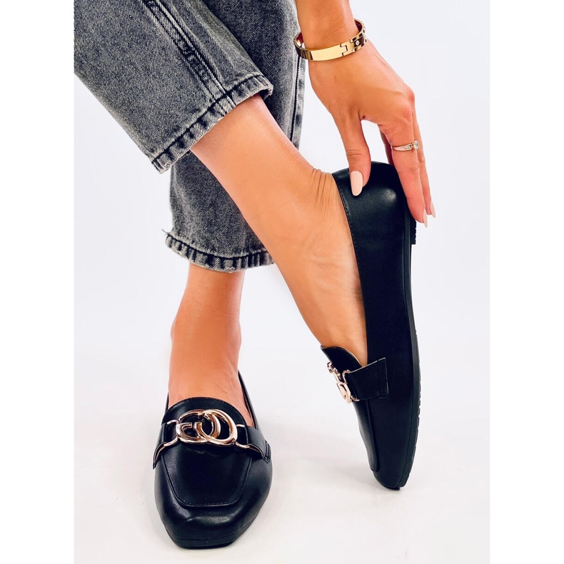 Elisa Black dame loafers sort 2