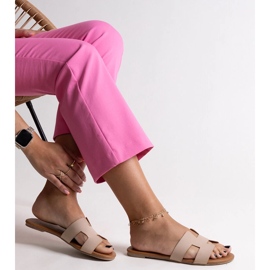 Beige klassiske Juma flip-flops 1