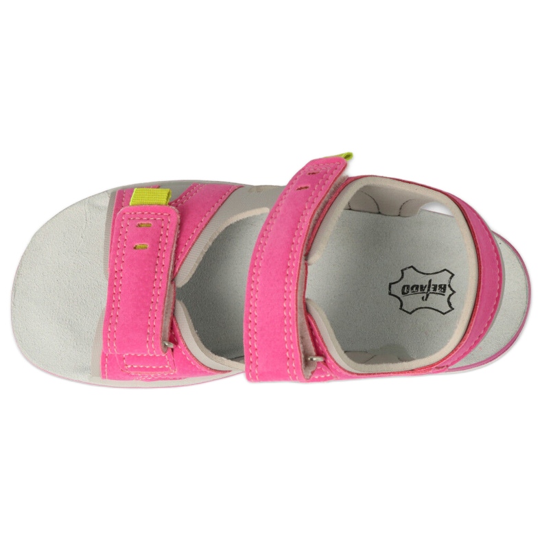 Befado børnesandaler, læderindsats med velcro 066Y100, pink lyserød 1
