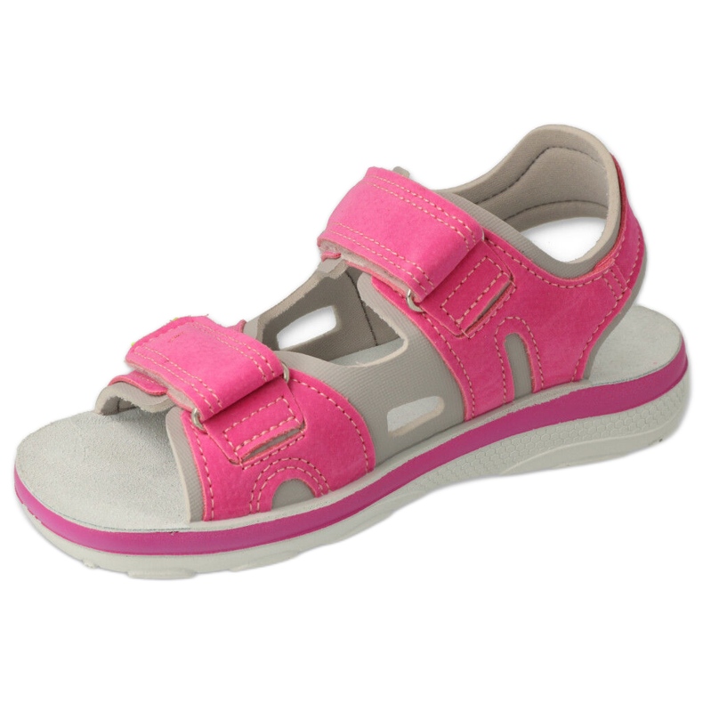 Befado børnesandaler, læderindsats med velcro 066Y100, pink lyserød 2