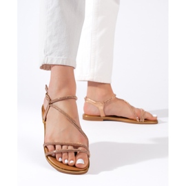 Brune glittersandaler til kvinder 2