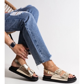 Bashera guld platform sandaler gylden 1