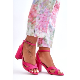 Klassiske Fuchsia Zipola sandaler på en hæl 3
