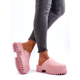 Kvindeflip-flops på en massiv sål Big Star NN274020 Pink lyserød 4