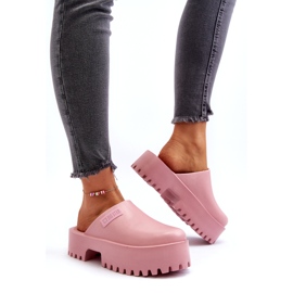 Kvindeflip-flops på en massiv sål Big Star NN274020 Pink lyserød 3