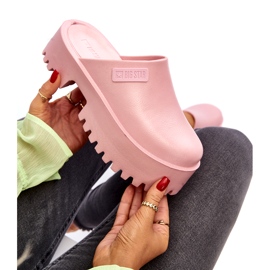 Kvindeflip-flops på en massiv sål Big Star NN274020 Pink lyserød 2