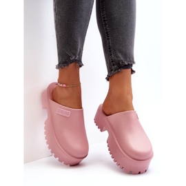 Kvindeflip-flops på en massiv sål Big Star NN274020 Pink lyserød 1