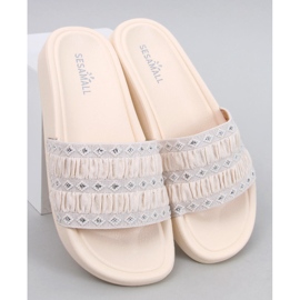 Diakis Beige flip-flops til kvinder 1