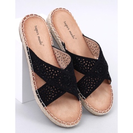 Bakou Black espadrille flip-flops til kvinder sort 1