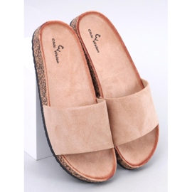 Freys Khaki kork flip-flops beige 1
