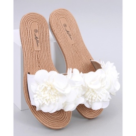 Bløde flip-flops med Diaye White-blomster hvid 1