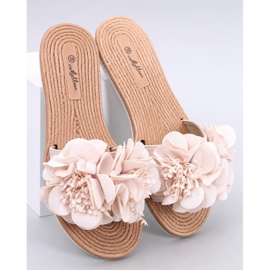 Bløde flip-flops med Diaye Beige blomster 1