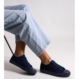 Marineblå klassiske Nudar sneakers 1